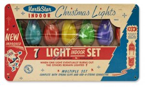 Northstar Christmas Lights Heavy Metal Sign
