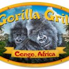 GORILLA GRILL Heavy Oval Metal Sign