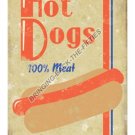 HOT DOGS TEN CENTS Heavy Metal Sign