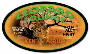 Leopard Lounge HEAVY METAL SIGN