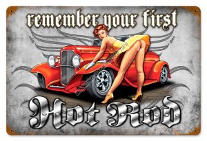 First Hot Rod HEAVY METAL SIGN