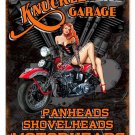 KNUCKLEHEAD GARAGE SINCE 1937 Heavy Metal Sign