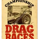 HOT ROD DRAG RACES RIVERSIDE Heavy Metal Sign HOT ROD DRAG RACES RIVERSIDE Heavy Metal Sign