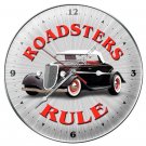 ROADSTERS RULE METAL CLOCK ROADSTERS RULE METAL CLOCK