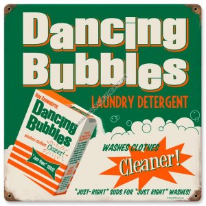 DANCING BUBBLES HEAVY METAL SIGN