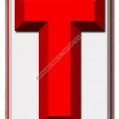 Red Letter T HEAVY METAL SIGN