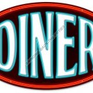 DINER HEAVY METAL OVAL SIGN