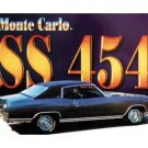 CHEVROLET MONTE CARLO SS 454 TIN SIGN