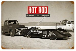BONNEVILLE Where It All Began HEAVY METAL ROUND SIGN