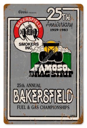 BAKERSFIELD 25TH ANNUAL HEAVY METAL SIGN
