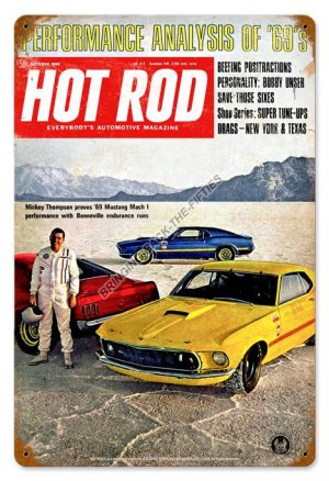 Mickey Thompson Mustang Endurance HEAVY METAL SIGN