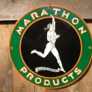 MARATHON PORCELAIN COATED METAL SIGN