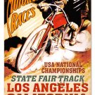 LA MOTORCYCLE RACES STATE FAIR TRACK Heavy Metal Sign