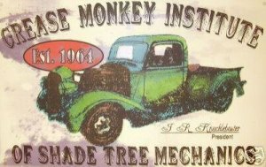 GREASE MONKEY INSTITUTE TIN SIGN METAL POSTER SIGNS G