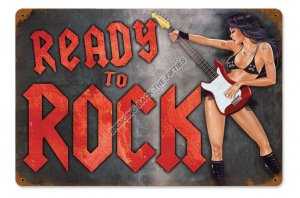 Ready To Rock HEAVY METAL SIGN