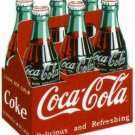 COKE CARTON EMBOSSED METAL TIN SIGN