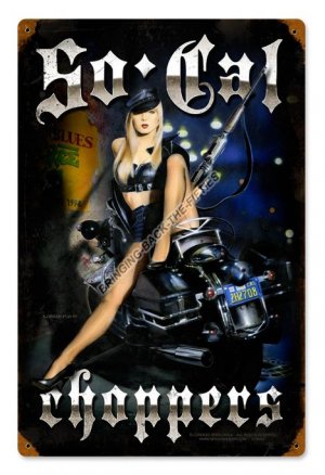 SO CAL CHOPPERS METAL SIGN