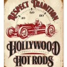 HOLLYWOOD HOT RODS HEAVY METAL SIGN TRADITION