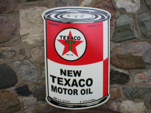 TEXACO MOTOR OIL CAN SIGN