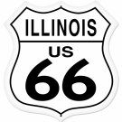 ILLINOIS US 66 SHIELD LARGE METAL SIGN ILLINOIS US 66 SHIELD LARGE METAL SIGN