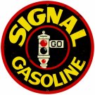 SIGNAL GASOLINE LARGE ROUND METAL SIGN SIGNAL GASOLINE LARGE ROUND METAL SIGN