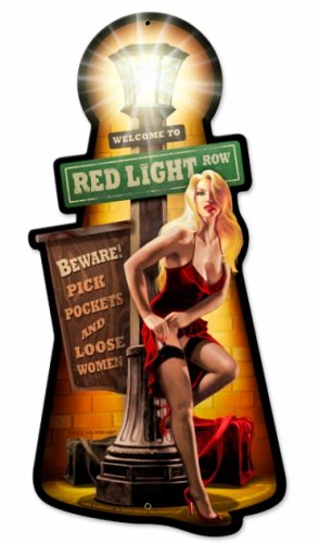 STREET GIRL CUSTOM METAL SHAPE SIGN