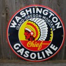 WASHINGTON GASOLINE PORCELAIN COATED SIGN WASHINGTON GASOLINE PORCELAIN COATED SIGN