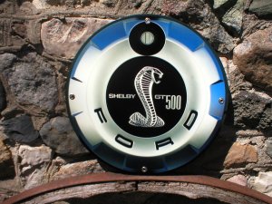 SHELBY GAS CAP GT 500 METAL SIGN