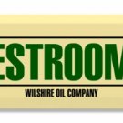 POLLY GAS RESTROOMS DOOR PUSH TIN SIGN