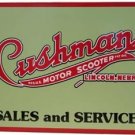 CUSHMAN MOTOR SCOOTER SALES SERVICE SIGN