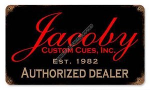 Jacoby Authorized Dealer HEAVY METAL BILLIARDS SIGN