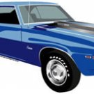 BLUE CAMARO DIECUT METAL SIGN