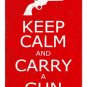 KEEP CALM CARRY GUN METAL SIGN