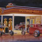 HOT ROD GAS STATION HEAVY METAL SIGN