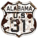 ALABAMA US 31 HEAVY METAL SIGN