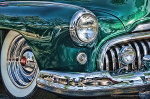 GREEN BUICK HEAVY METAL SIGN