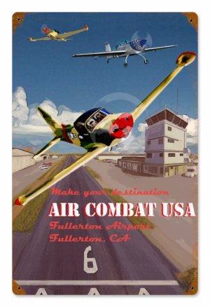 AIR COMBAT USA HEAVY METAL SIGN