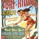SURF RIDING ACADEMY METAL PERSONALIZED SIGN