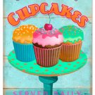 CUPCAKES FRESH TASTY LARGE RETRO METAL SIGN