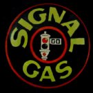 SIGNAL GAS SIGN HEAVY METAL DOME ROUNDED FRONT