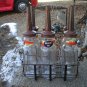 Standard Oil Company Six Glass Oil Bottles & Carrier Vintage Look