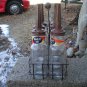 Standard Oil Company Six Glass Oil Bottles & Carrier Vintage Look