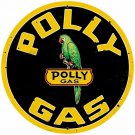 POLLY GAS ROUND METAL SIGN 14"