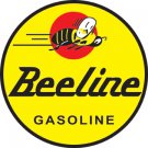 BEELINE GASOLINE HEAVY STEEL BAKED ENAMEL SIGN 25.5"