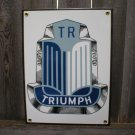 TRIUMPH PORCELAIN COATED SIGN BLUE