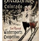 SKI BRECKENRIDGE COLORADO VINTAGE METAL SIGN SKI BRECKENRIDGE COLORADO VINTAGE METAL SIGN