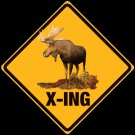 MOOSE X-ING EMBOSSED METAL SIGN MOOSE X-ING EMBOSSED METAL SIGN