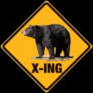 Bear X-ing Embossed Metal Sign Bear X-ing Embossed Metal Sign