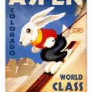 ASPEN COLORADO WORLD CLASS SKIING METAL SIGN