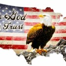 IN GOD WE TRUST UNITED STATES MAP METAL SIGN IN GOD WE TRUST UNITED STATES MAP METAL SIGN